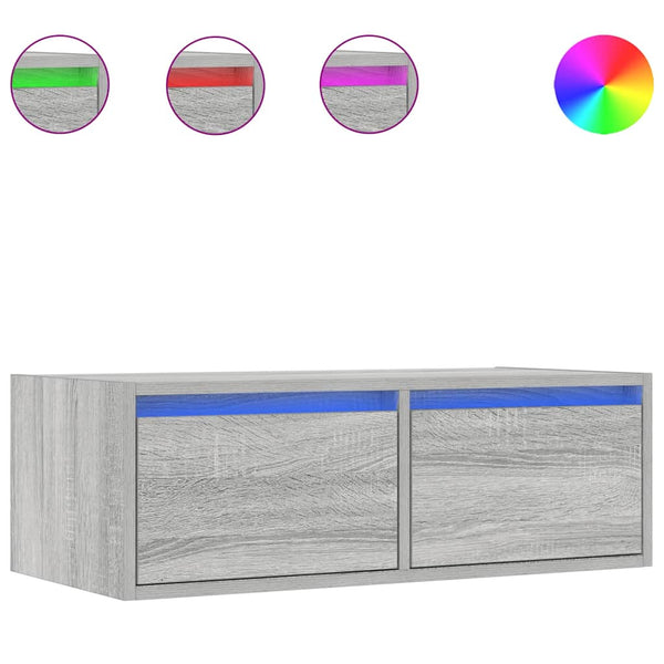 TV-Schrank Grau Sonoma mit LED