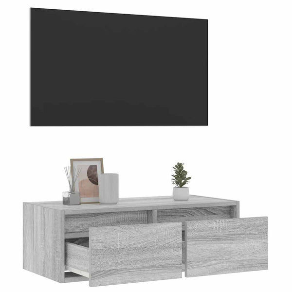 TV-Schrank Grau Sonoma mit LED