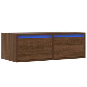 TV-Schrank mit LED Braun Eichen-Optik 75 cm