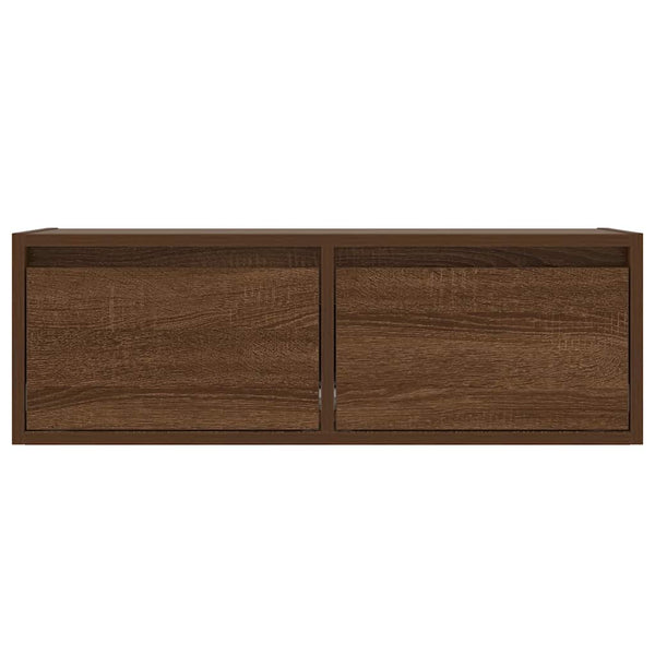 TV-Schrank mit LED Braun Eichen-Optik 75 cm