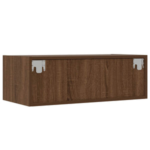 TV-Schrank mit LED Braun Eichen-Optik 75 cm