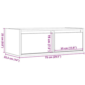 TV-Schrank mit LED Altholz-Optik