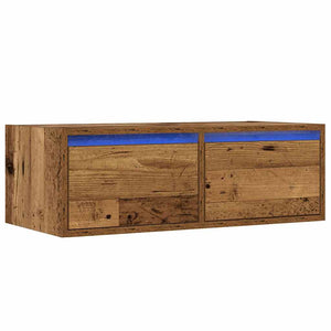 TV-Schrank mit LED Altholz-Optik