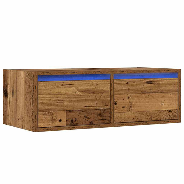 TV-Schrank mit LED Altholz-Optik
