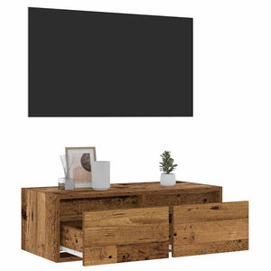TV-Schrank mit LED Altholz-Optik