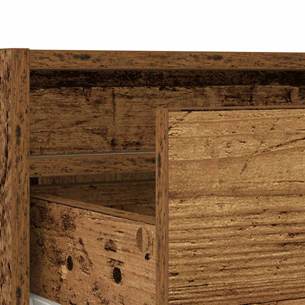 TV-Schrank mit LED Altholz-Optik