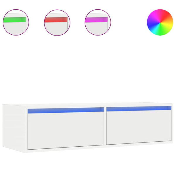 TV-Schrank mit LED Weiß 100cm