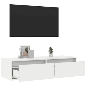 TV-Schrank mit LED Weiß 100cm