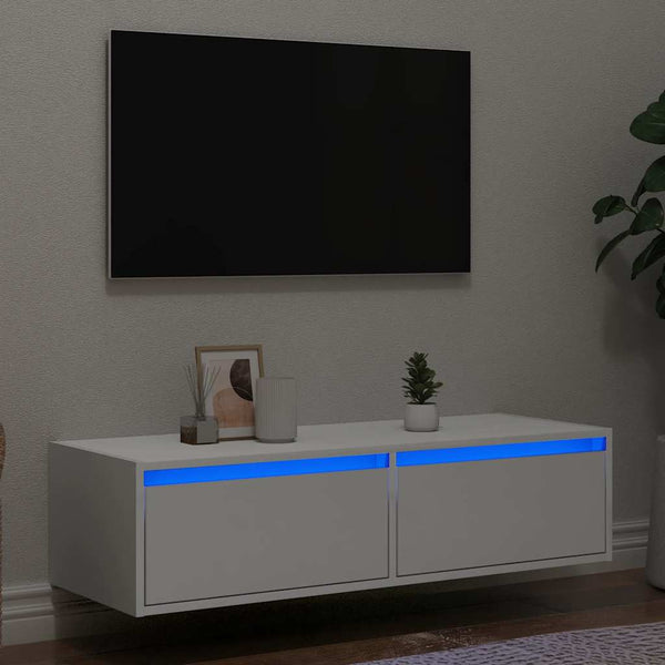 TV-Schrank mit LED Weiß 100cm