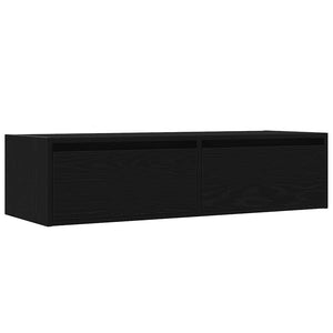 TV-Schrank mit LED Schwarz Eichen-Optik 100 cm