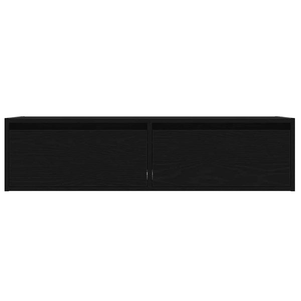TV-Schrank mit LED Schwarz Eichen-Optik 100 cm