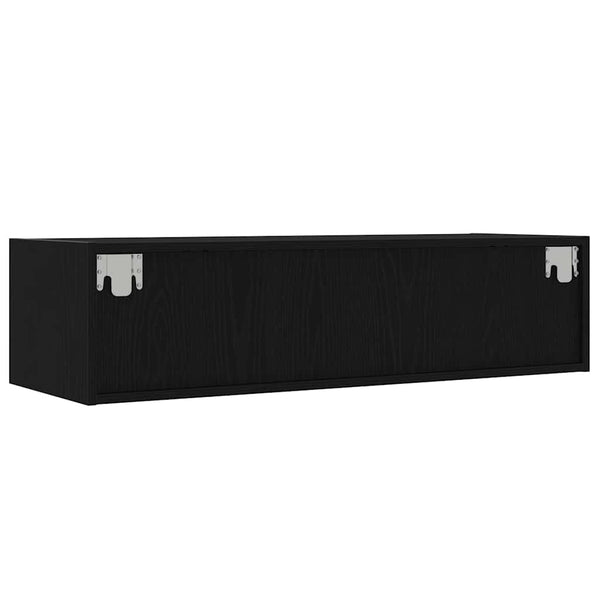 TV-Schrank mit LED Schwarz Eichen-Optik 100 cm
