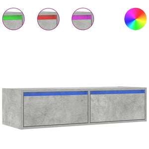 TV-Schrank Betongrau mit LED 100cm