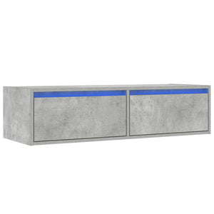 TV-Schrank Betongrau mit LED 100cm