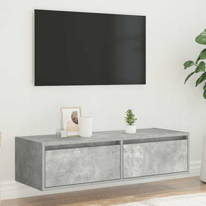 TV-Schrank Betongrau mit LED 100cm