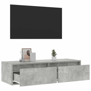 TV-Schrank Betongrau mit LED 100cm