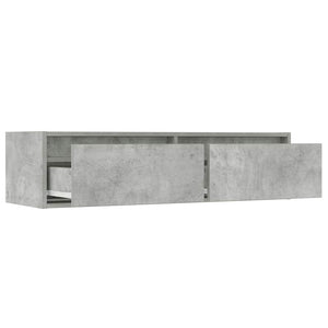 TV-Schrank Betongrau mit LED 100cm