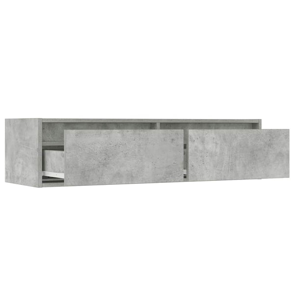 TV-Schrank Betongrau mit LED 100cm