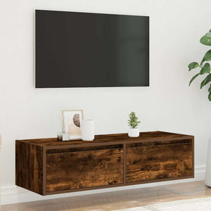 TV-Schrank Räuchereiche mit LED 100cm