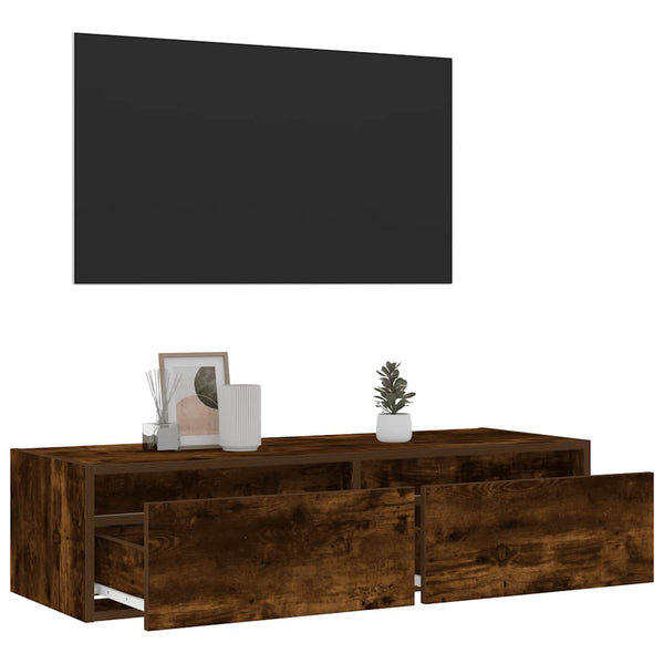 TV-Schrank Räuchereiche mit LED 100cm