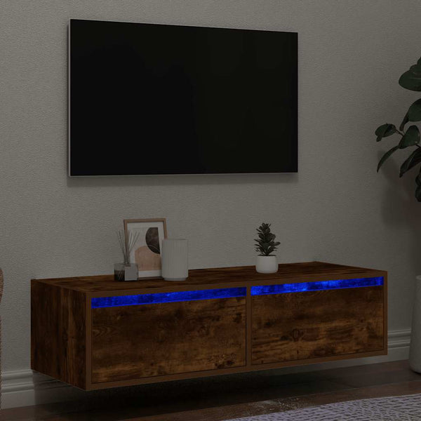 TV-Schrank Räuchereiche mit LED 100cm