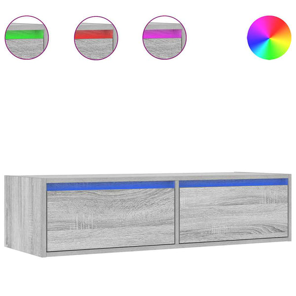 TV-Schrank Grau Sonoma mit LED