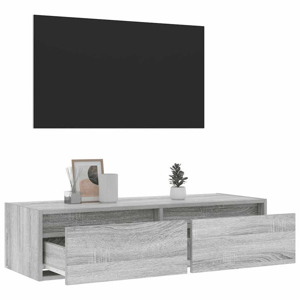 TV-Schrank Grau Sonoma mit LED