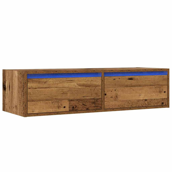 TV-Schrank mit LED Altholz-Optik 100 cm