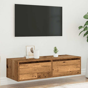TV-Schrank mit LED Altholz-Optik 100 cm