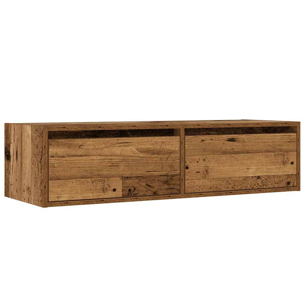 TV-Schrank mit LED Altholz-Optik 100 cm