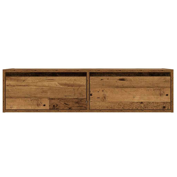 TV-Schrank mit LED Altholz-Optik 100 cm