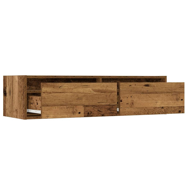 TV-Schrank mit LED Altholz-Optik 100 cm
