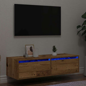 TV-Schrank mit LED Altholz-Optik 100 cm