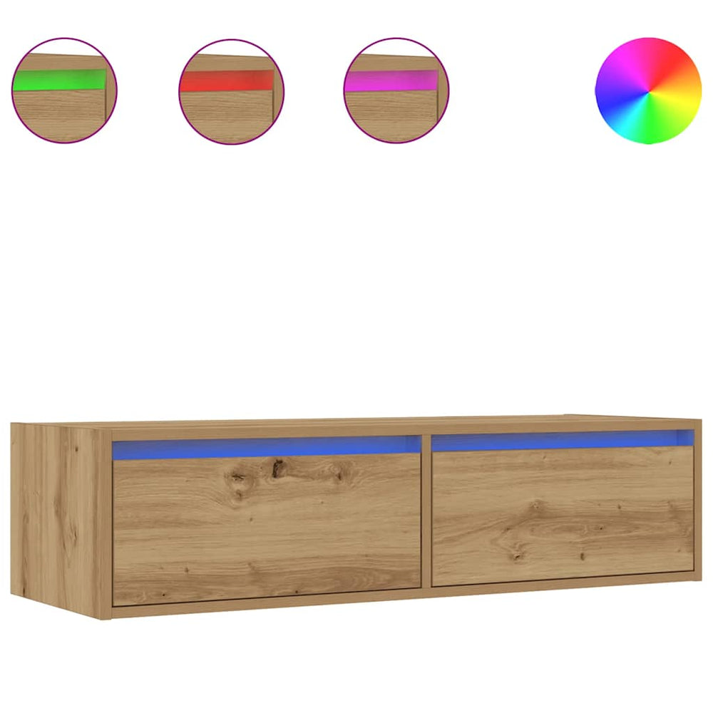 TV-Schrank Artisan-Eiche mit LED 100cm