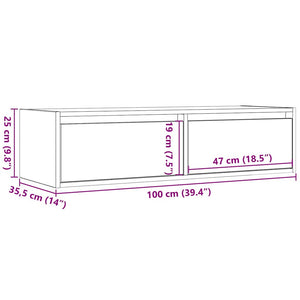 TV-Schrank Artisan-Eiche mit LED 100cm