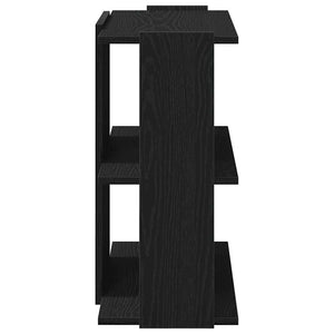 Bücherregal Schwarz, 3 Böden, 60 cm
