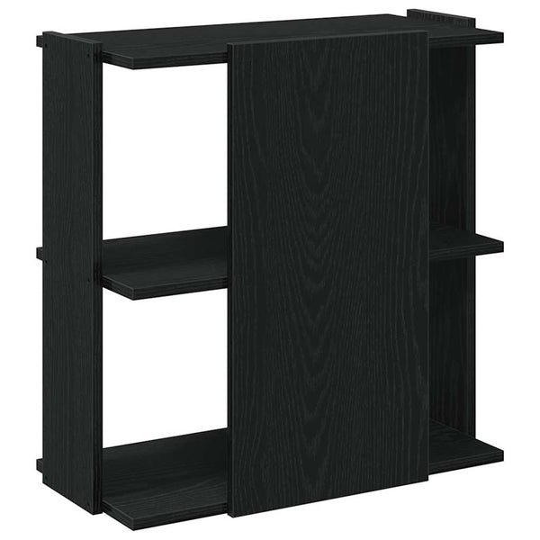 Bücherregal Schwarz, 3 Böden, 60 cm