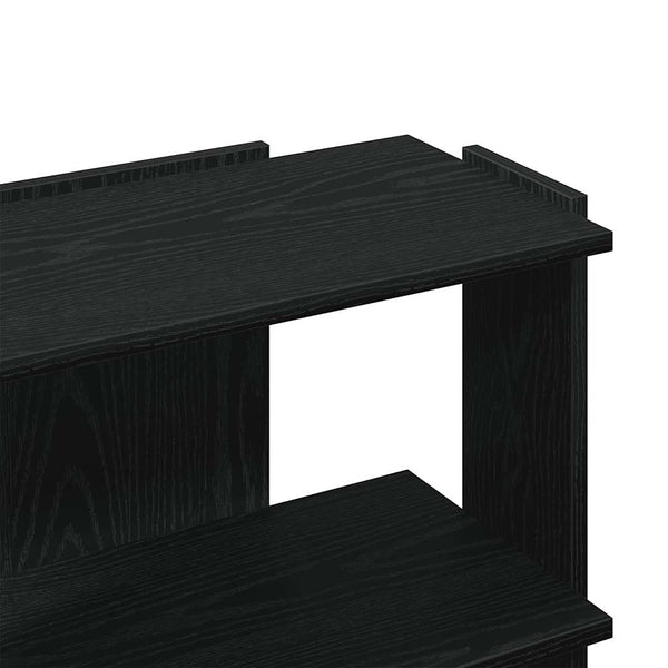 Bücherregal Schwarz, 3 Böden, 60 cm