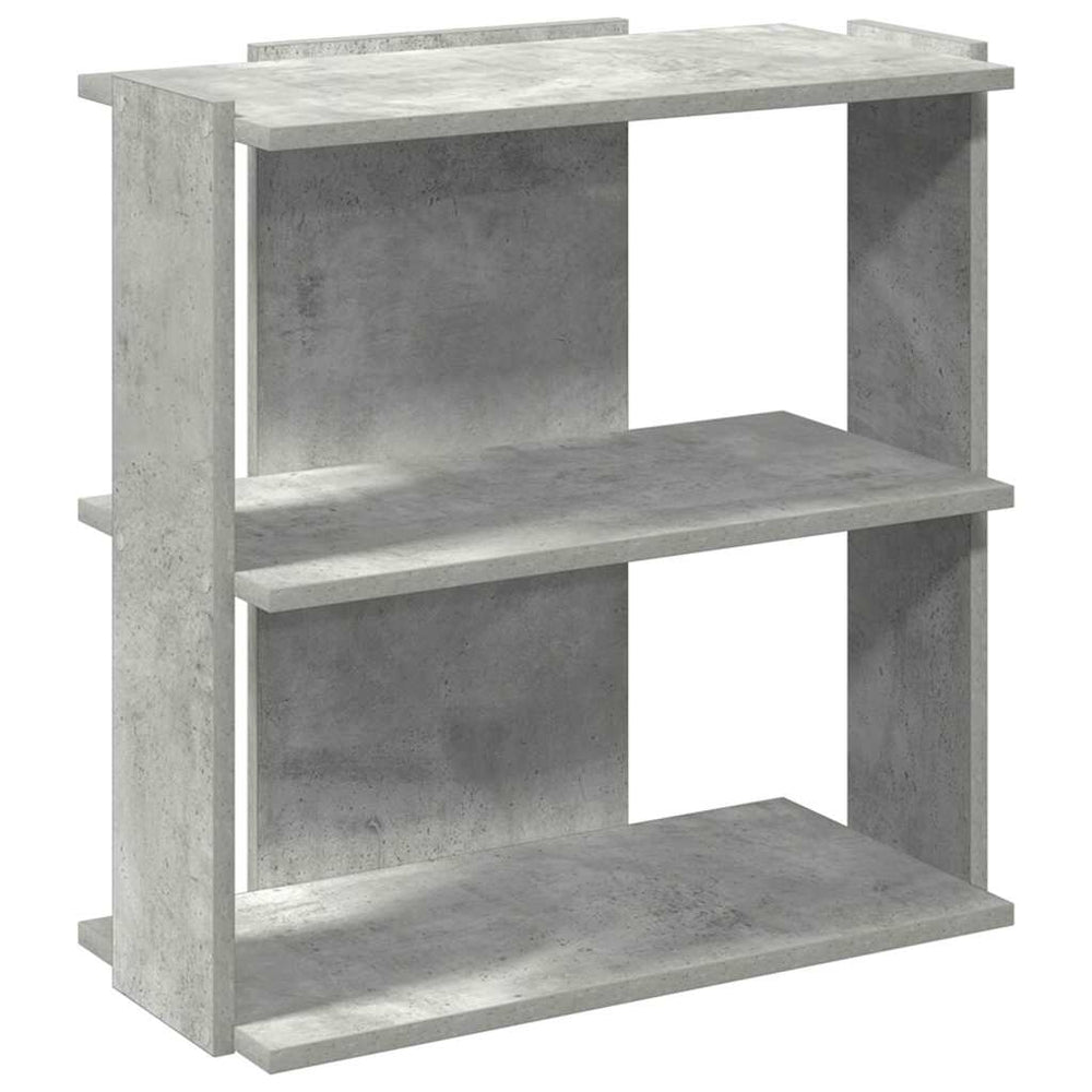 vidaXL Bookshelf 3 Tiers Concrete Grey 60x30x60 cm Engineered Wood