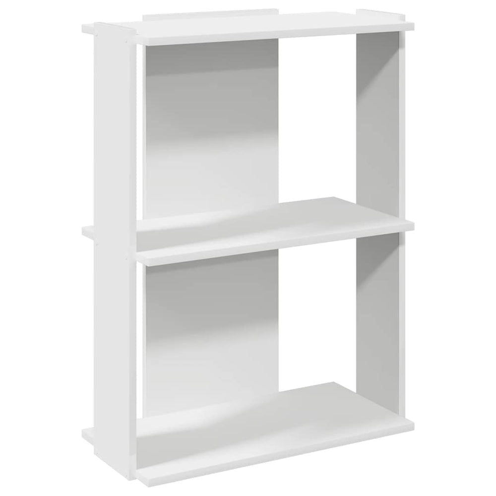 vidaXL Bookshelf with 3 Tiers White 60x30x80 cm Engineered Wood