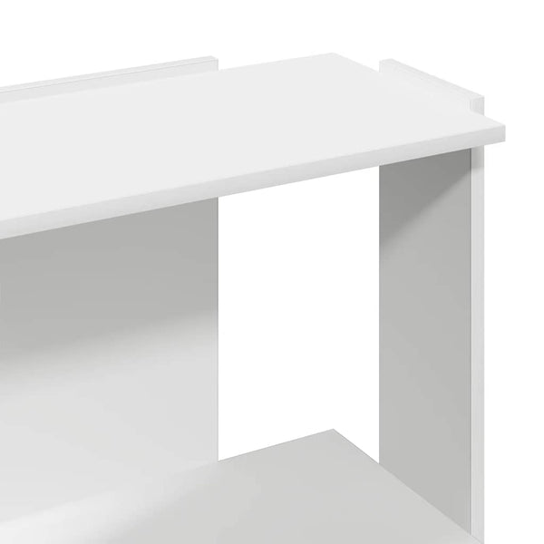 Bücherregal Weiß, 3 Böden, 60x80 cm