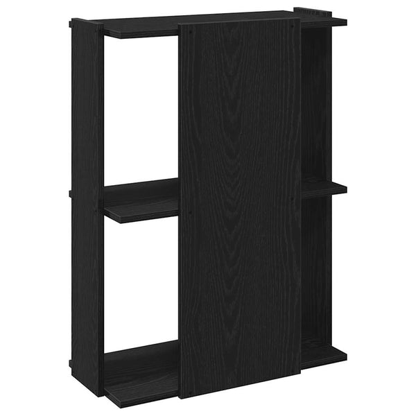 Bücherregal Schwarz, 3 Böden, 60x80 cm