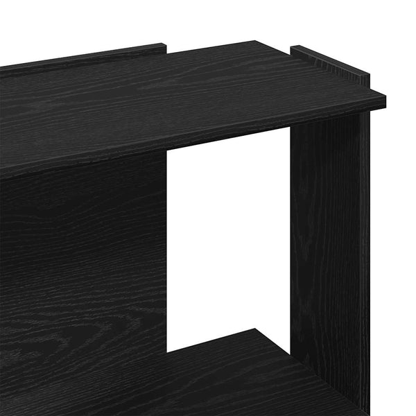 Bücherregal Schwarz, 3 Böden, 60x80 cm