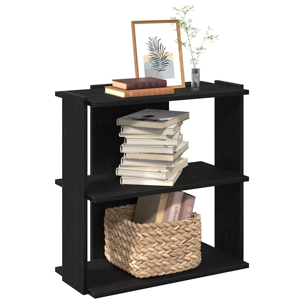 vidaXL Bookcase with 3 Shelves Black 60x30x80 cm Engineered Wood