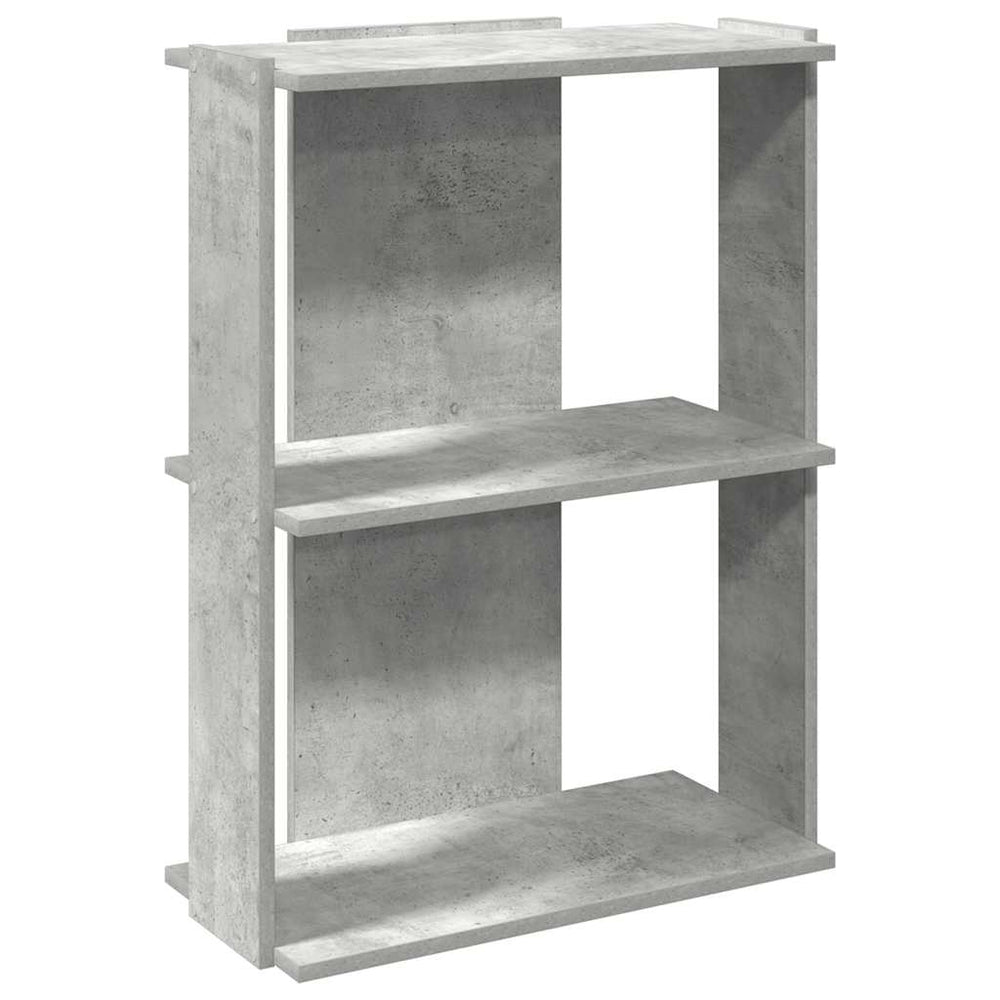 vidaXL Bookcase with 3 Shelves Concrete Grey 60x30x80 cm Engineered Wood