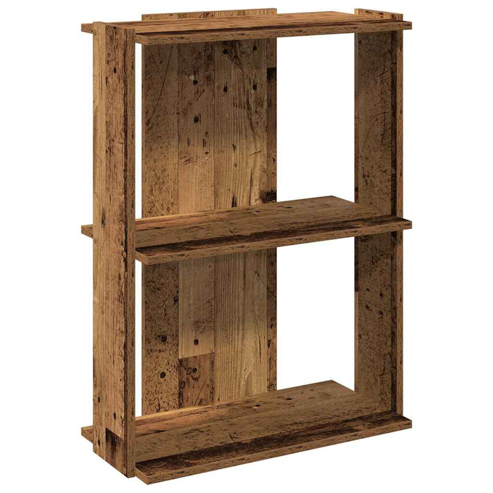 vidaXL Bookcase 3 Tiers Reclaimed Wood Look 60x30x80 cm Engineered Wood