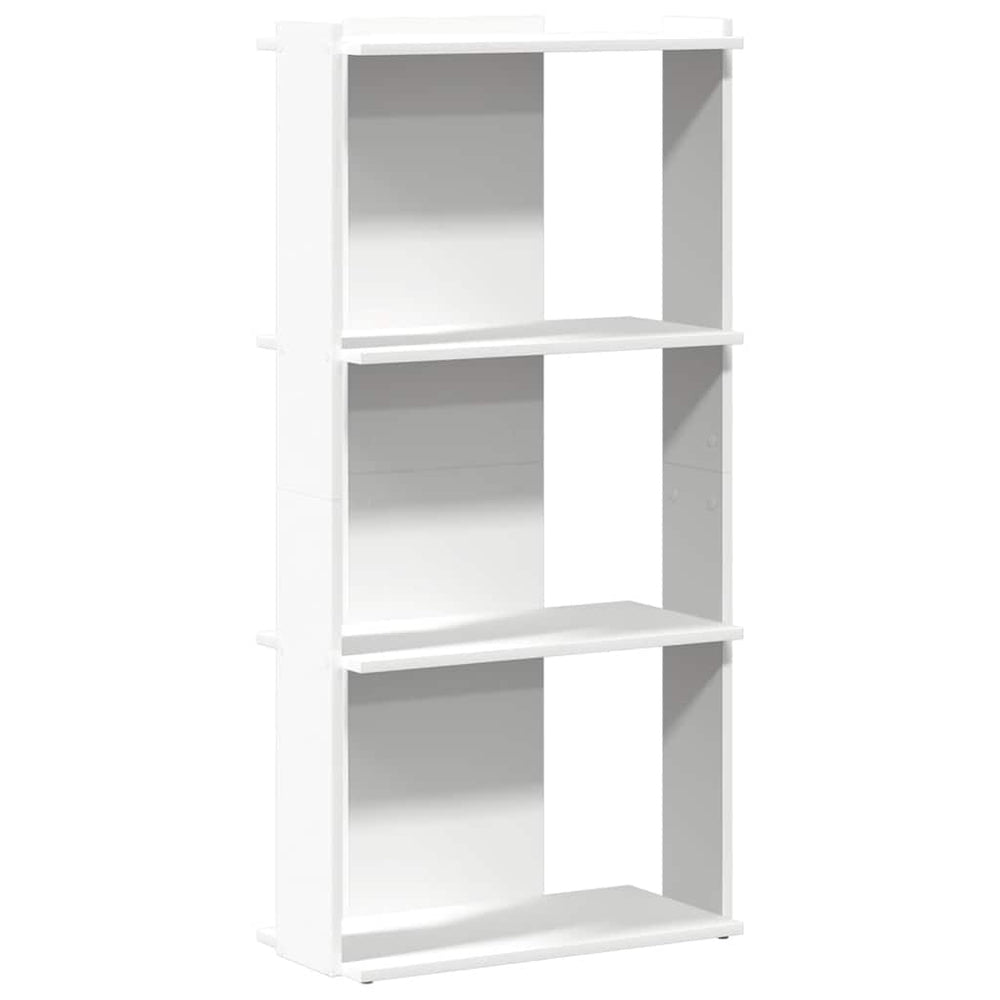 vidaXL Bookcase 3 Tiers White 60x30x120 cm Engineered Wood