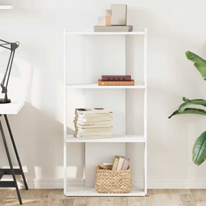 Bücherregal Weiß, 3 Böden, 60x120 cm