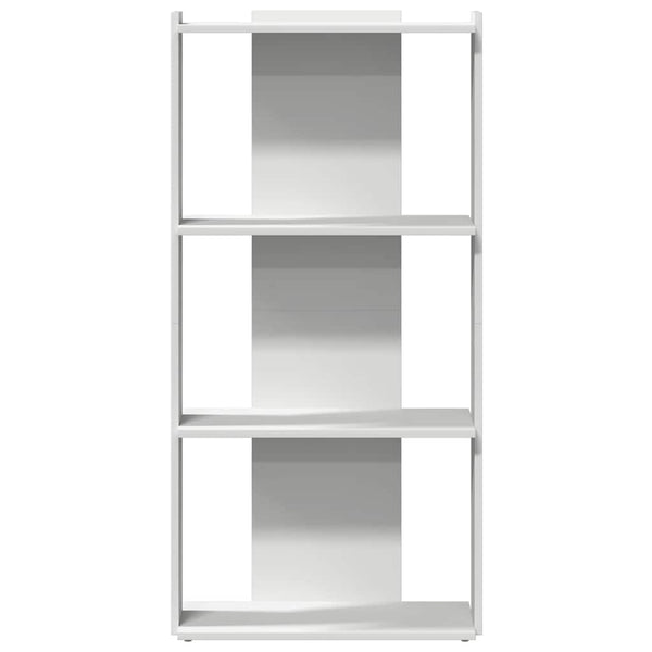 Bücherregal Weiß, 3 Böden, 60x120 cm