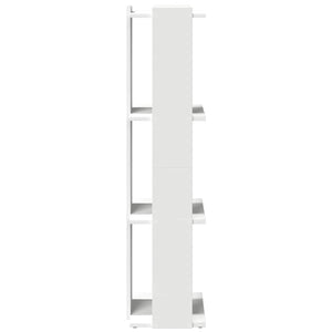 Bücherregal Weiß, 3 Böden, 60x120 cm